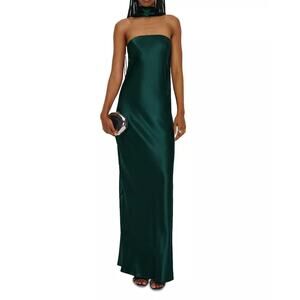 Reformation Oren Silk Dress Strapless Dinner Gala Banquet Bridesmaid Size S